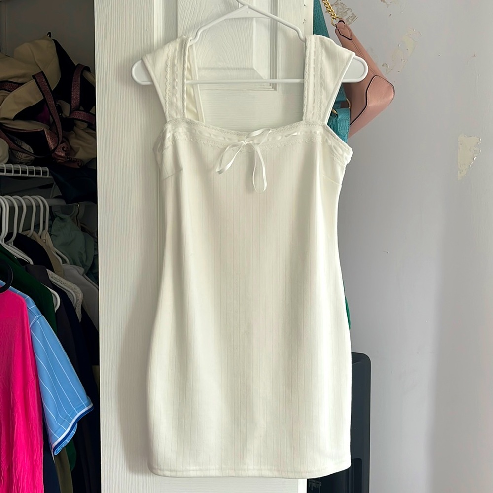 WHITE COQUETTE DRESS